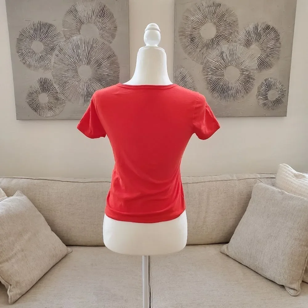🌹 J. CREW 🌹  '90s Cropped Organic Slub Cotton T-shirt - [XXS, Orange]